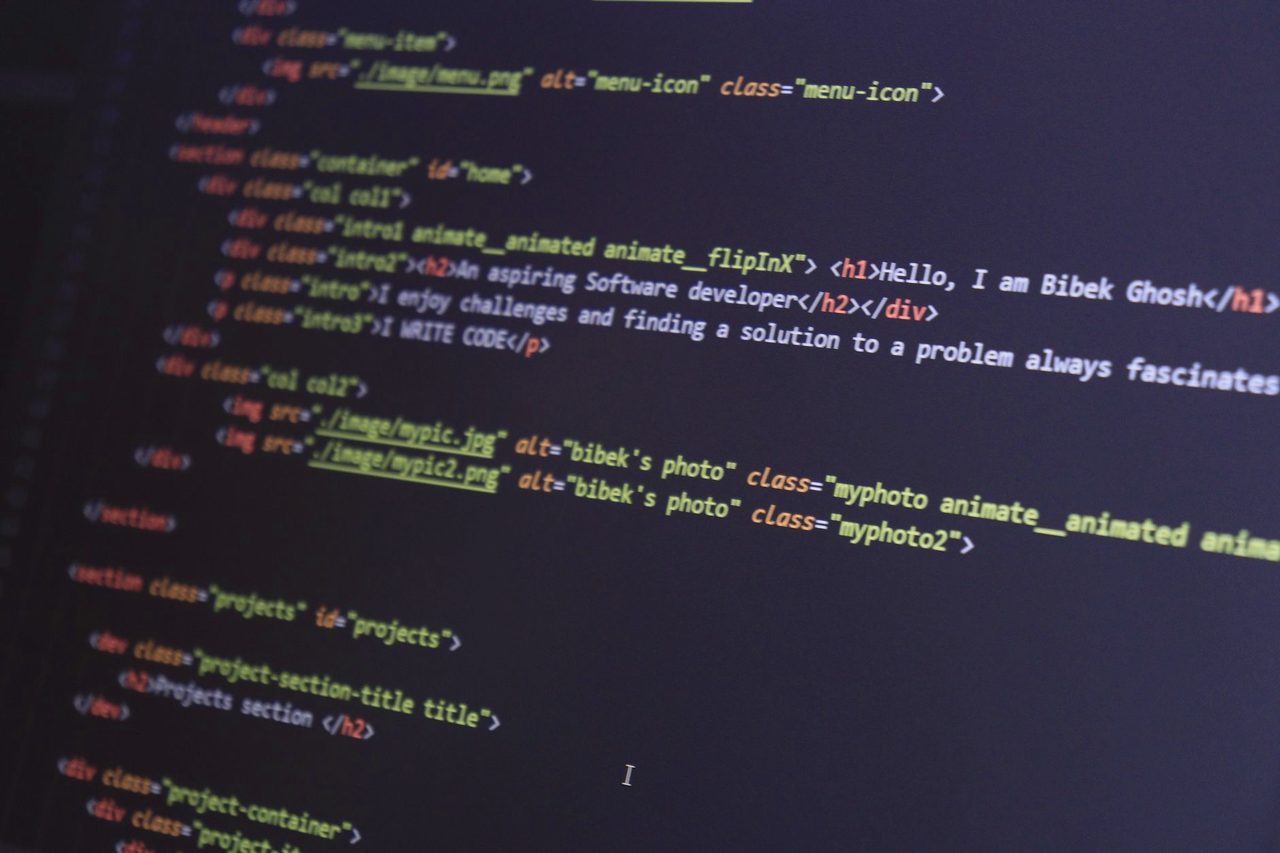 Real HTML code of a website — AI writes code instead of filling a template